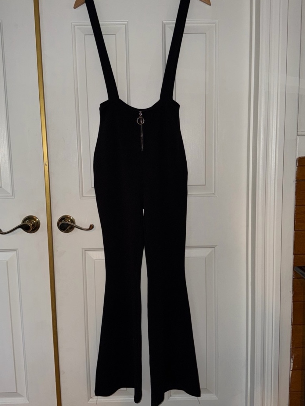 Black Suspender Flare Jumpsuit